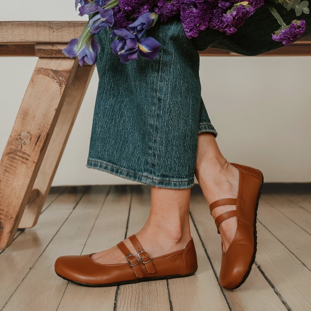 Jenon Leather Two Strap Villet Mary Jane – Anya's Shop