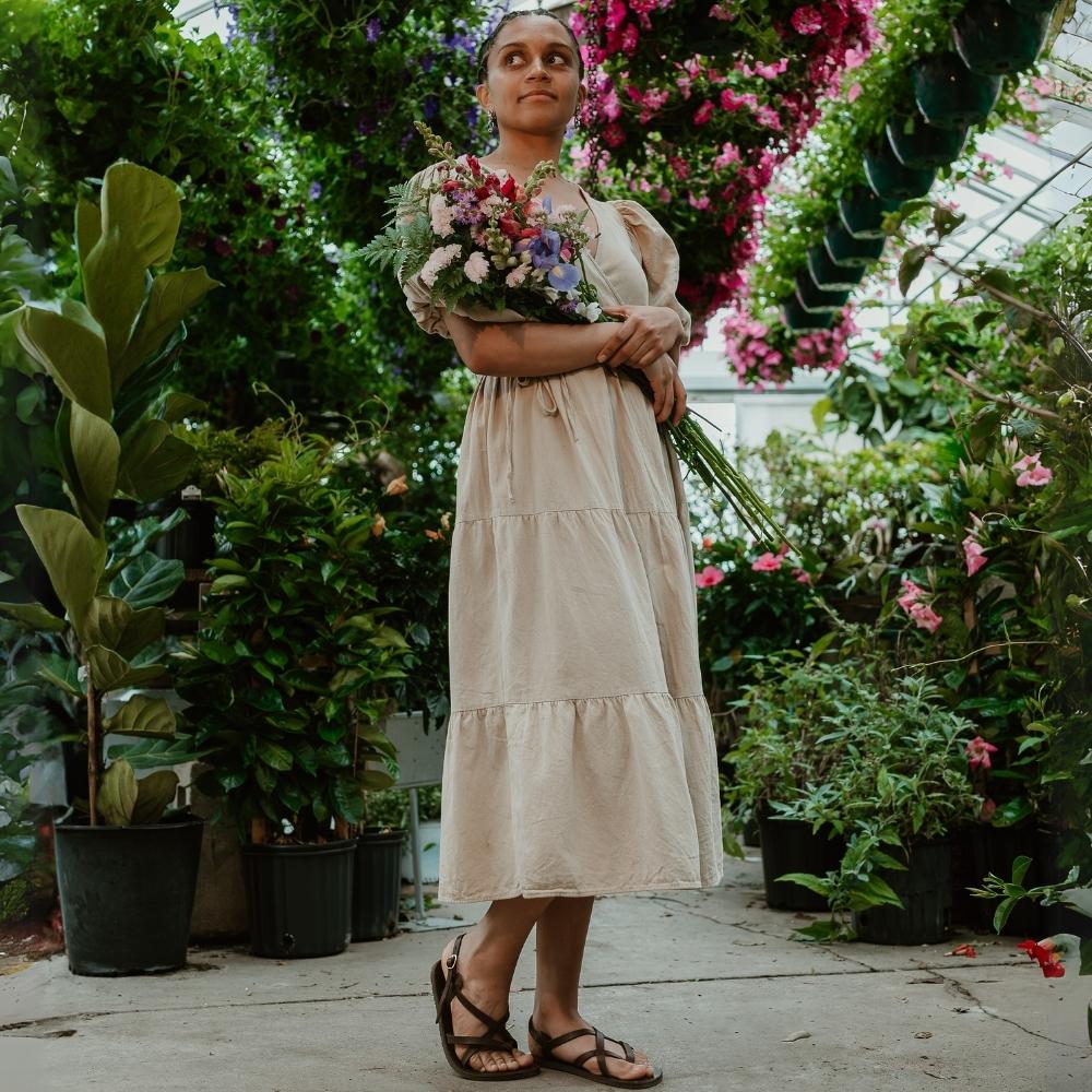 Laboo X Anya - Leather Sandals with Buckle – Anya's Shop