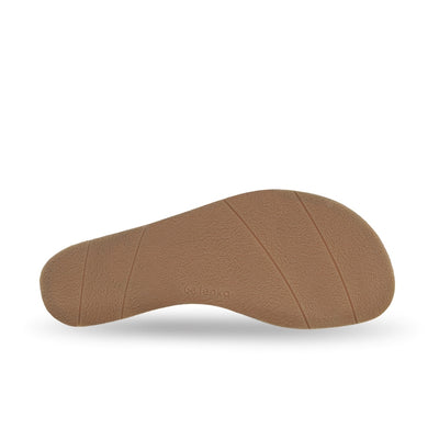 A right Be Lenka sandal sole facing right against a white background. #color_brown