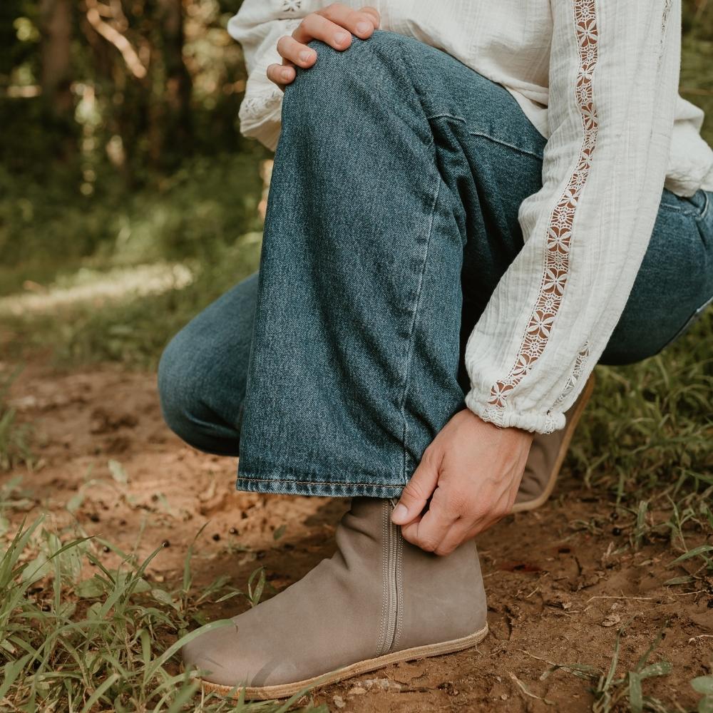 アリアナ　フット Rosa Zipper Boots - By Anya – Anya's Shop