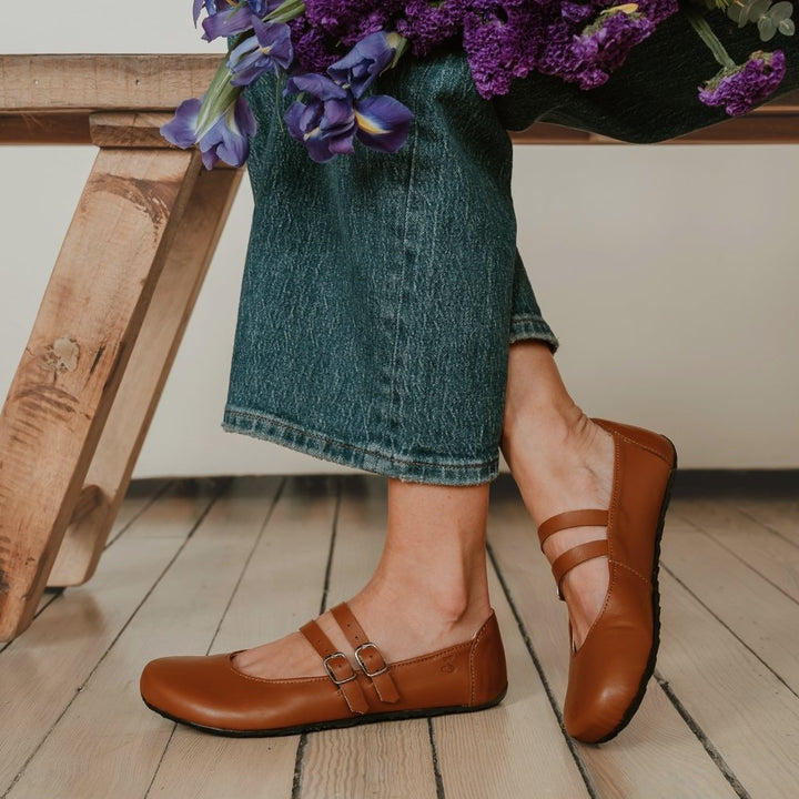 Jenon Leather Two Strap Villet Mary Jane – Anya's Shop