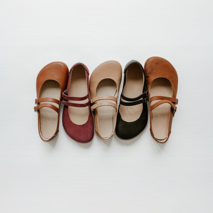 Jenon Leather Two Strap Villet Mary Jane – Anya's Shop