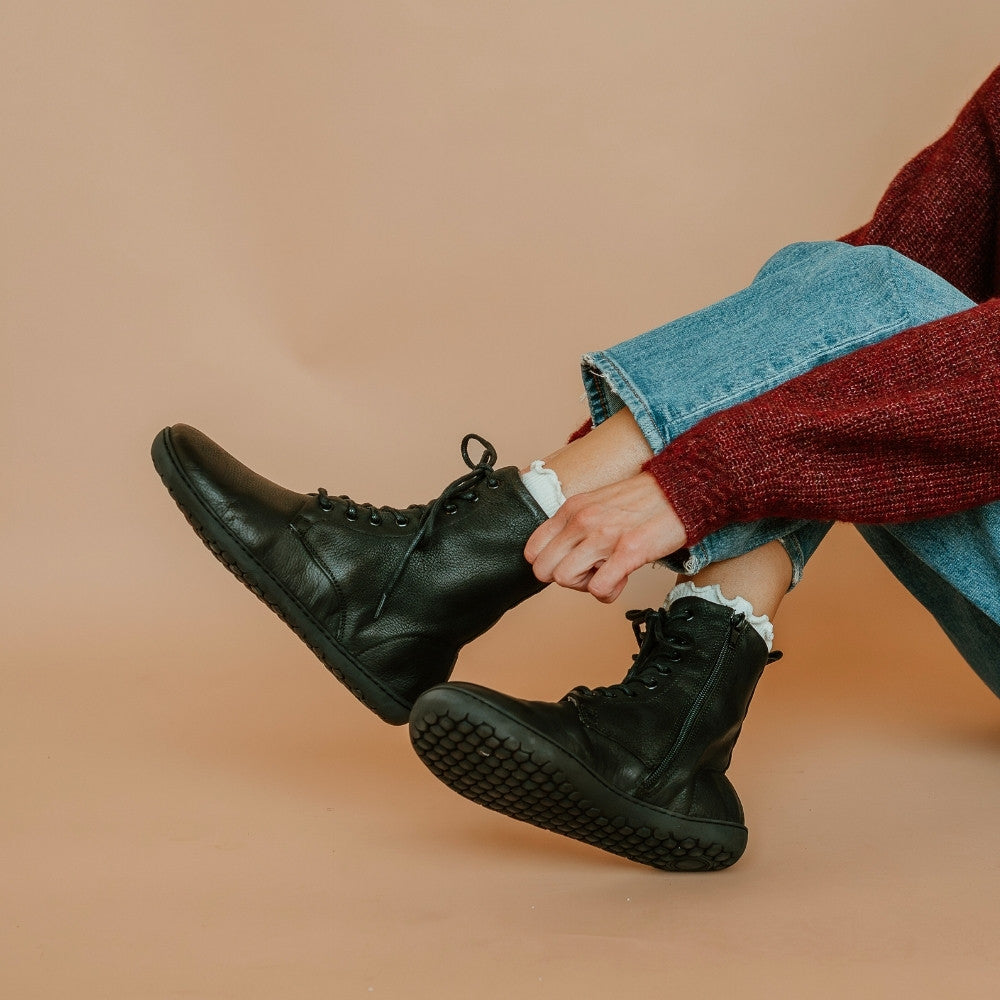 Mukishoes Igneous Wool Lined Zip Up Boot  Anya's Shop