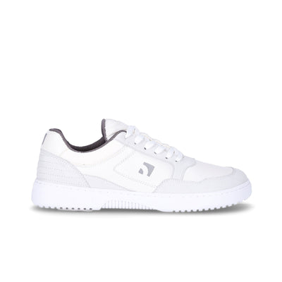 a white and light grey sneaker shown  from the right side on a white background #color_white-light-grey